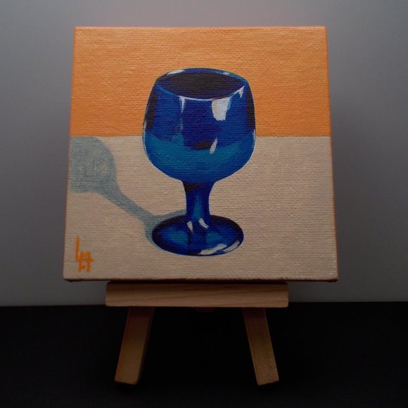Acrylic Painting - Blue Chalice - Picture 2 of 5
